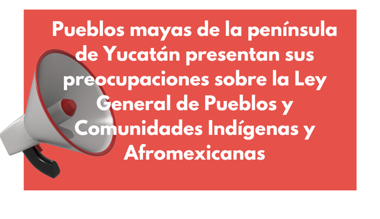 Pueblos mayas de la Península de Yucatán: preocupaciones sobre la Ley General