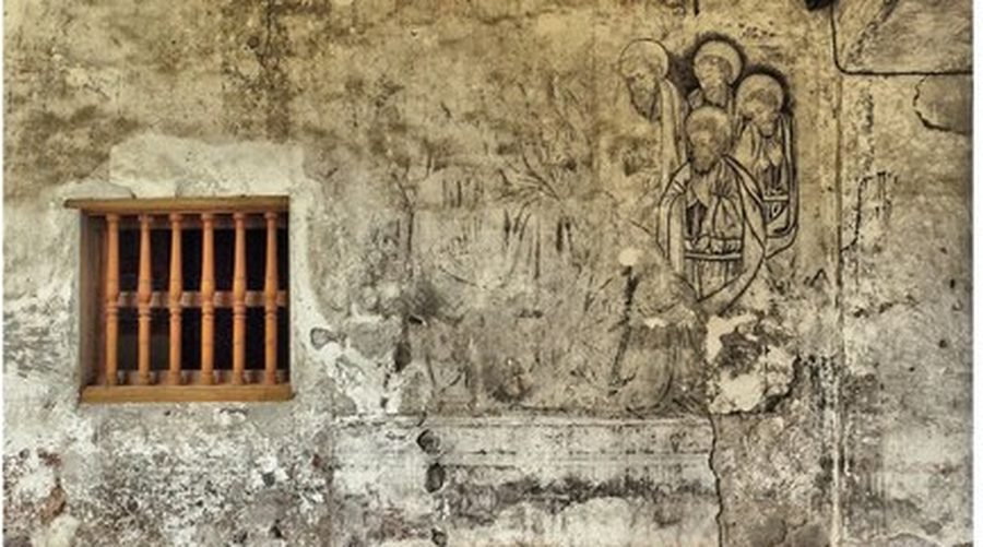 Mural en el convento de Yecapixtla, Morelos, ilustración de la nota de Ojarasca 353